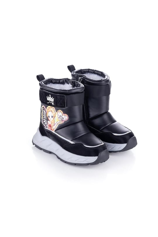 Marco Kids Kız Çocuk Casual Kar Botu Siyah 22673 S-1