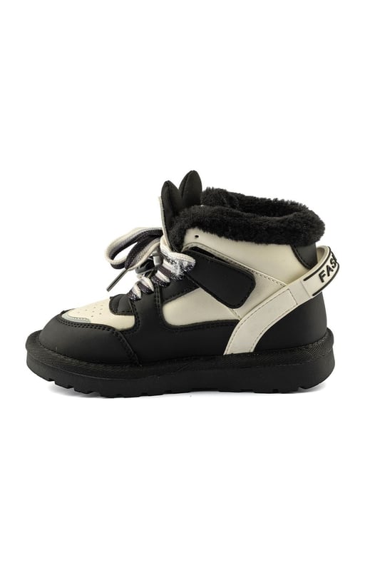 Marco Kids Kız Çocuk Rabbit Tüylü Kısa Bot Siyah 22753