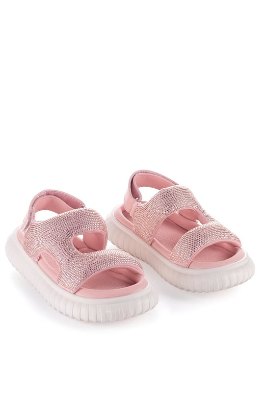 Marco Kids Kız Çocuk Taşlı Sandalet Pembe 26Y846