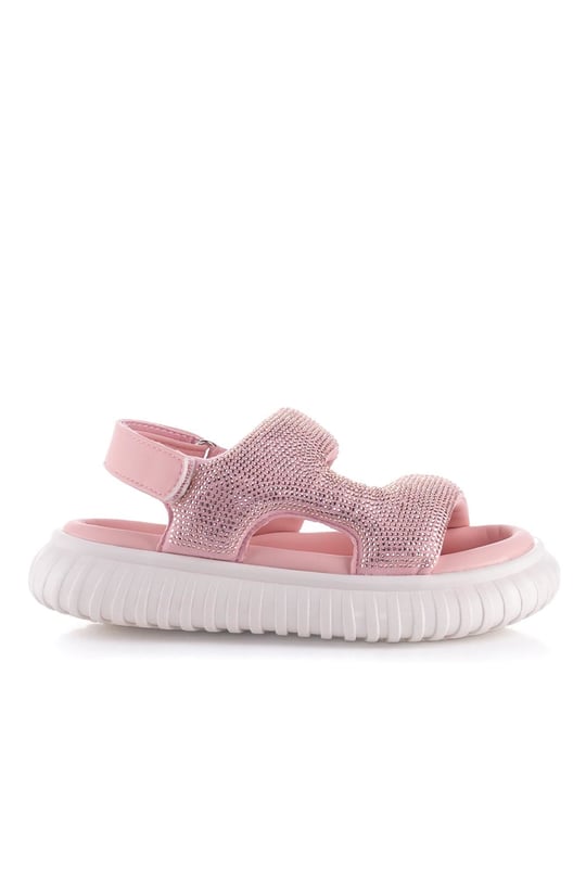 Marco Kids Kız Çocuk Taşlı Sandalet Pembe 26Y846