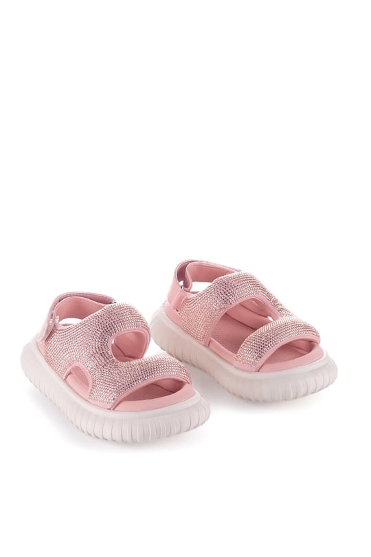 Marco Kids Kız Çocuk Taşlı Sandalet Pembe 26Y845