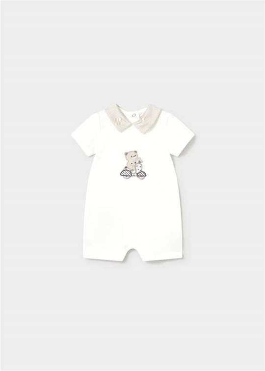 Mayoral Bebek 2li Yakalı Kısa Tulum Set Ekru 1715