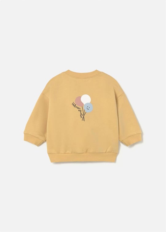Mayoral Bebek Baskılı Cepli Sweatshirt Sarı 1487