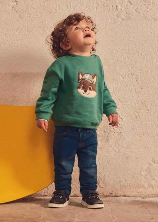 Mayoral Erkek Bebek Basic Slim Fit Kot Pantolon Lacivert 510