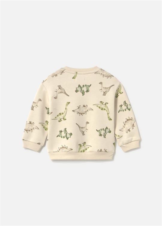 Mayoral Erkek Bebek Baskılı Cepli Sweatshirt Bej 2416