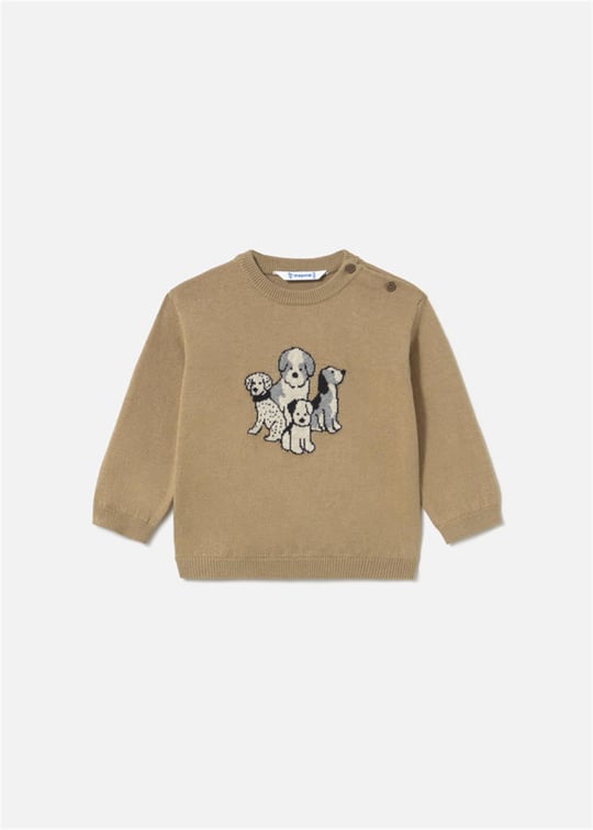 Mayoral Erkek Bebek Baskılı Sweater Bej 2372