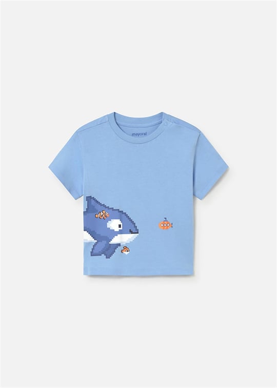 Mayoral Erkek Bebek Baskılı Tişört Mavi 1013