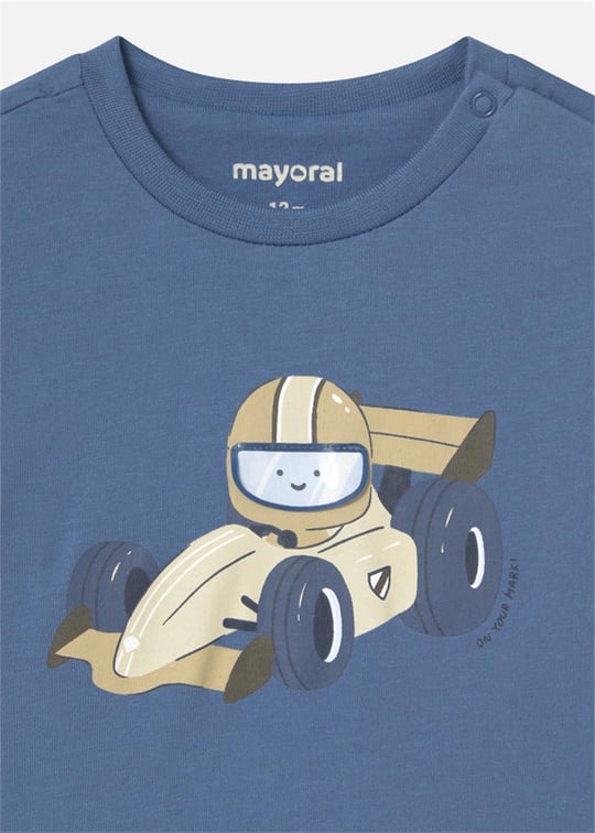 Mayoral Erkek Bebek Baskılı Uzun Kollu Tişört Mavi 2008
