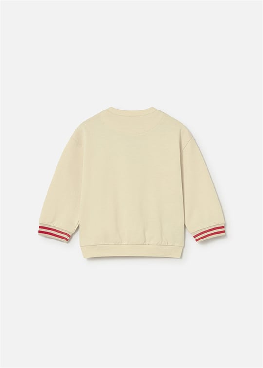 Mayoral Erkek Bebek Desenli Sweatshirt Krem 1402