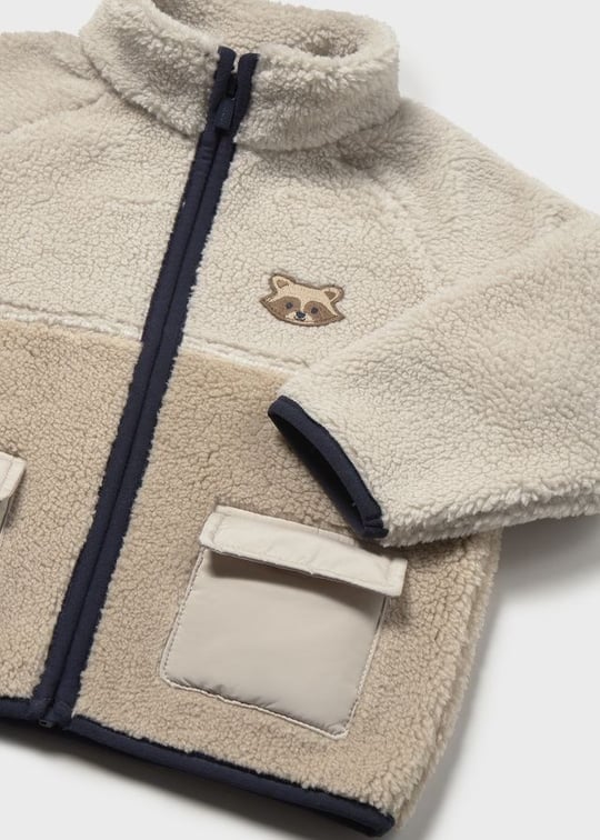 Mayoral Erkek Bebek Fermuarlı Peluş Ceket Bej 2429