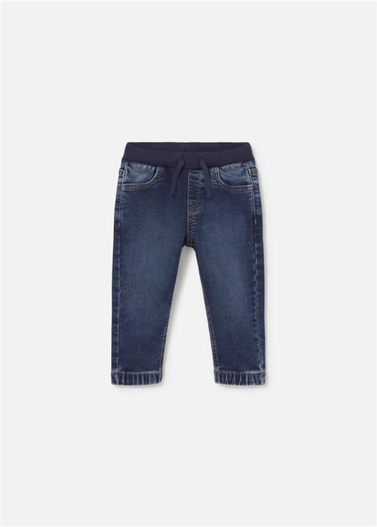 Mayoral Erkek Bebek Lastikli Denim Kot Pantolon Lacivert 2543