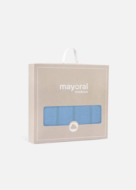Mayoral Erkek Bebek Pamuklu Örgü Şal Mavi 9019