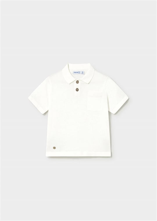 Mayoral Erkek Bebek Polo Yaka Düğmeli Tişört Beyaz 1109