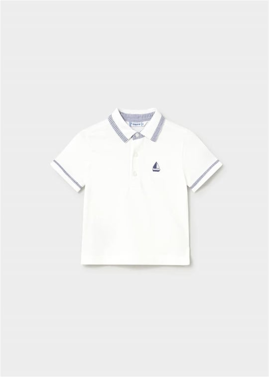 Mayoral Erkek Bebek Polo Yaka Tişört Beyaz 1107