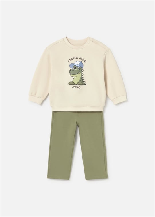 Mayoral Erkek Bebek Sweatshirt Pantolon Takım Yeşil 2551