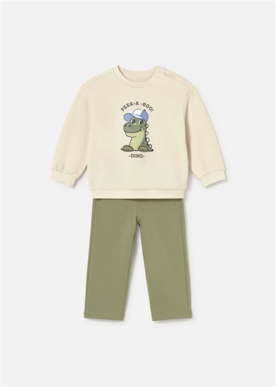 Mayoral Erkek Bebek Sweatshirt Pantolon Takım Yeşil 2551