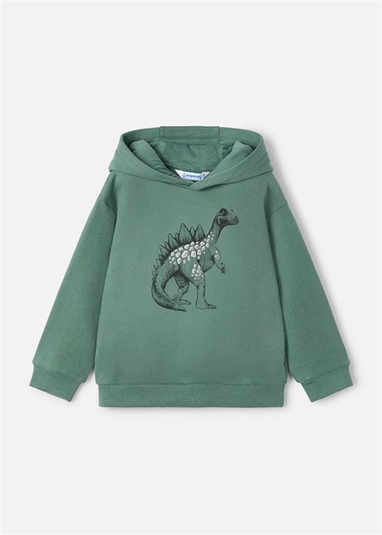Mayoral Erkek Çocuk Baskılı Kapüşonlu Sweatshirt Yeşil 4407