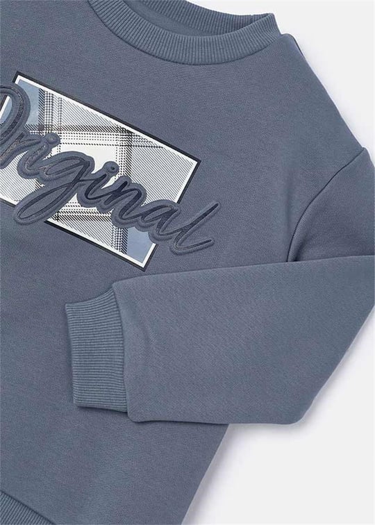 Mayoral Erkek Çocuk Baskılı Sweatshirt Gri 4452