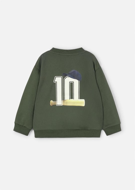 Mayoral Erkek Çocuk Baskılı Sweatshirt Yeşil 4401