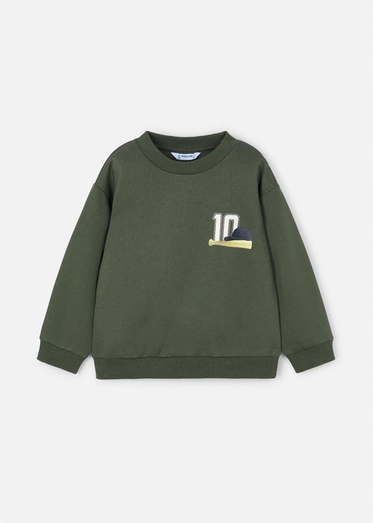 Mayoral Erkek Çocuk Baskılı Sweatshirt Yeşil 4401