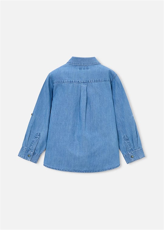 Mayoral Erkek Çocuk Denim Gömlek Mavi 3122