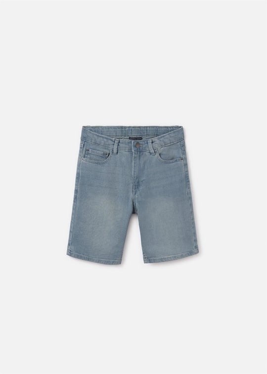 Mayoral Erkek Çocuk Denim Şort Gri-Mavi 252