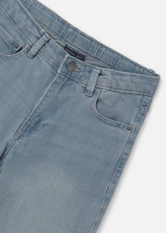 Mayoral Erkek Çocuk Denim Şort Gri-Mavi 252