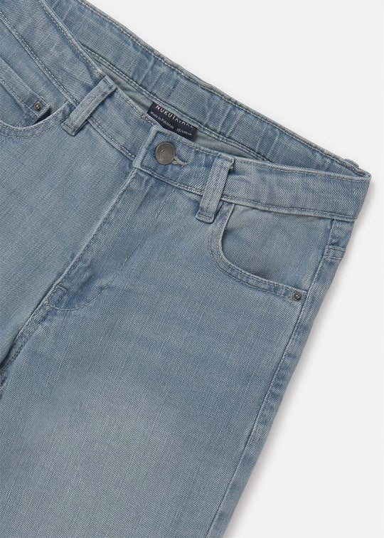 Mayoral Erkek Çocuk Denim Şort Gri-Mavi 252