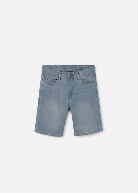 Mayoral Erkek Çocuk Denim Şort Gri-Mavi 252