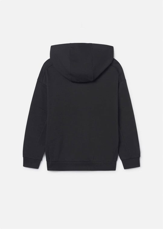 Mayoral Erkek Çocuk Fermuarlı Kapüşonlu Sweatshirt Ceket Siyah 6417