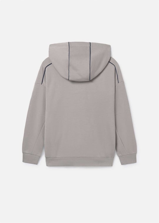 Mayoral Erkek Çocuk Fermuarlı Kapüşonlu Sweatshirt Ceket Taş 6417