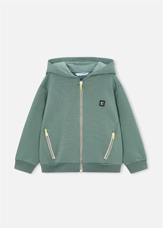 Mayoral Erkek Çocuk Fermuarlı Kapüşonlu Sweatshirt Yeşil 3442