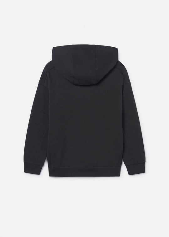 Mayoral Erkek Çocuk Fermuarlı Kapüşonlu Sweatshirt Ceket Siyah 6417