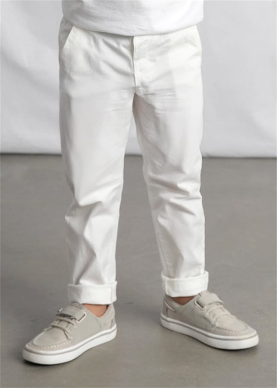 Mayoral Erkek Çocuk Gabardin Pantolon Beyaz 512