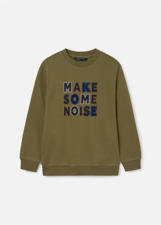 Mayoral Erkek Çocuk İşlemeli Sweatshirt Haki 7488