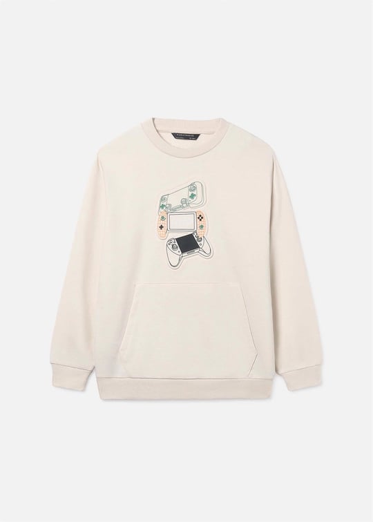 Mayoral Erkek Çocuk Kabartmalı Sweatshirt Bej 6412