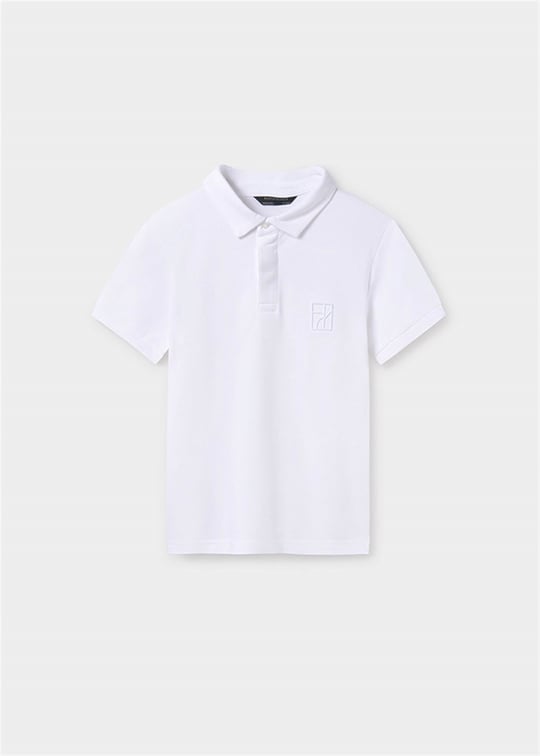 Mayoral Erkek Çocuk Polo Yaka Tişört Beyaz 6127