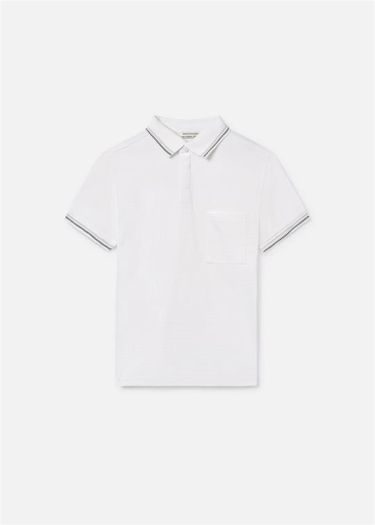 Mayoral Erkek Çocuk Polo Yaka Tişört Beyaz 6164