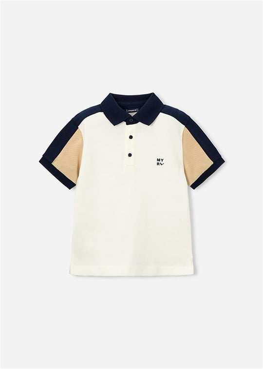 Mayoral Erkek Çocuk Polo Yaka Tişört Krem 3109