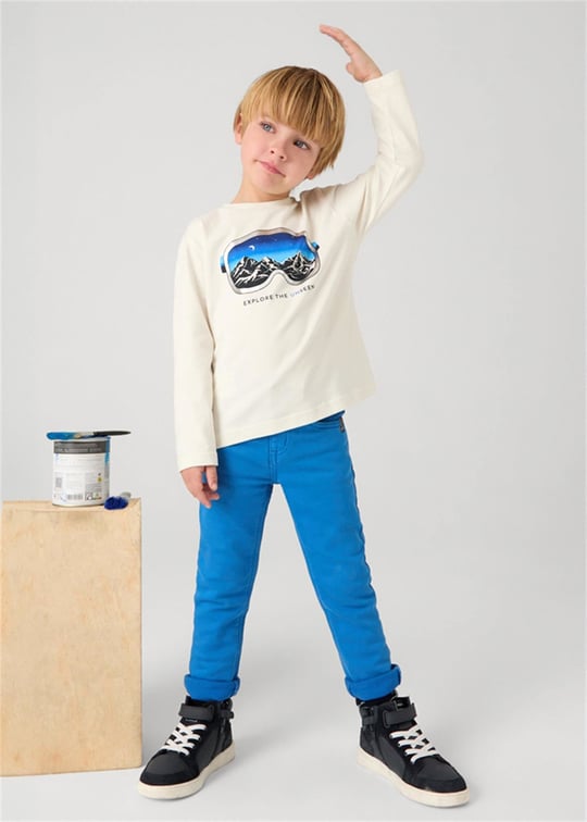 Mayoral Erkek Çocuk Slim Fit Pantolon Mavi 4539