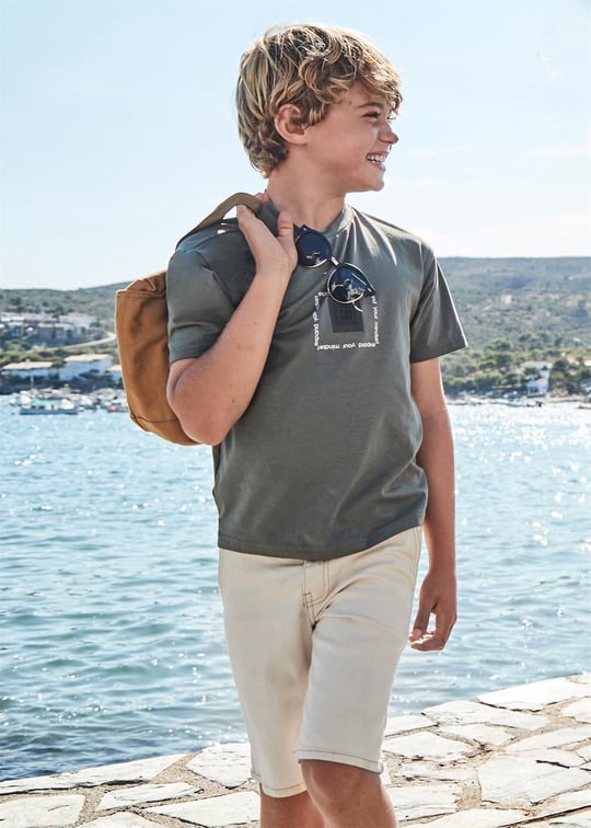 Mayoral Erkek Çocuk Twill Şort Krem 6206