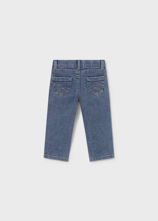 Mayoral Kız Bebek Basic Denim Kot Pantolon Mavi 576