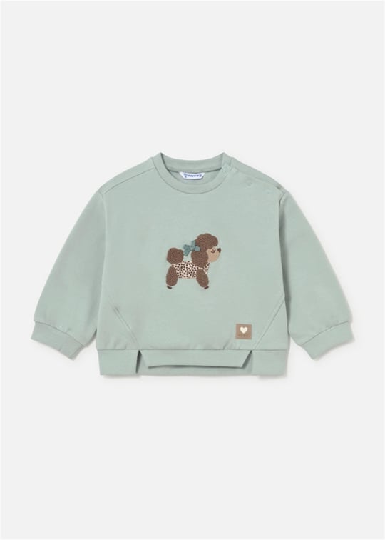 Mayoral Kız Bebek Baskılı Sweatshirt Anason 2433