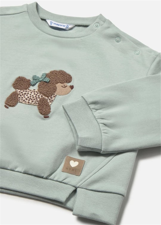 Mayoral Kız Bebek Baskılı Sweatshirt Anason 2433