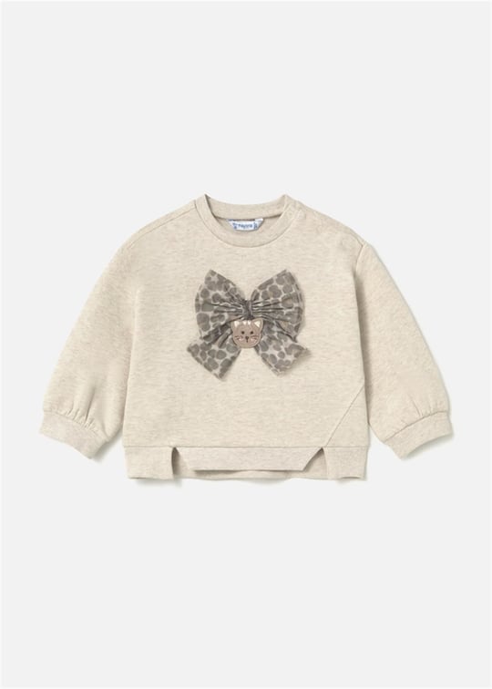 Mayoral Kız Bebek Baskılı Sweatshirt Bej 2433