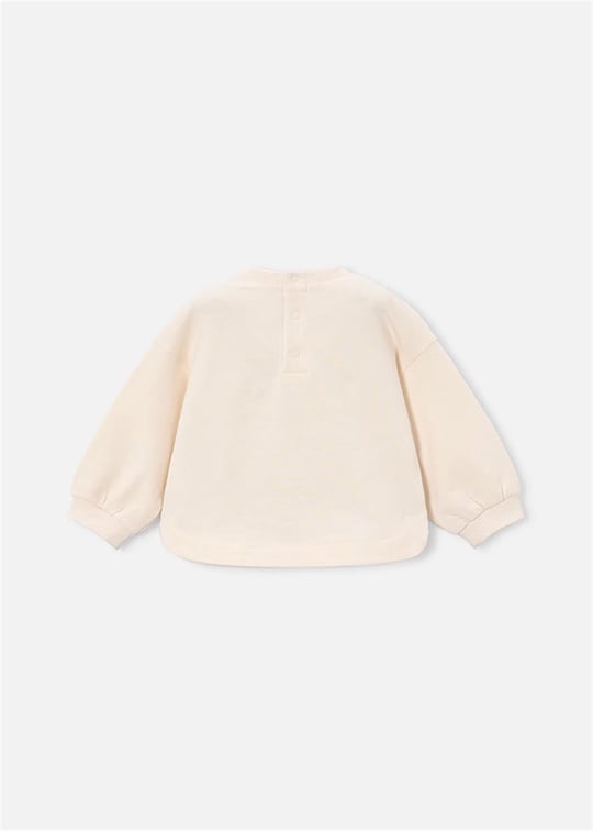 Mayoral Kız Bebek Baskılı Sweatshirt Ekru 1495