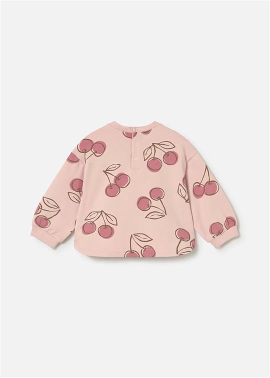 Mayoral Kız Bebek Baskılı Sweatshirt Gül Kurusu 1495