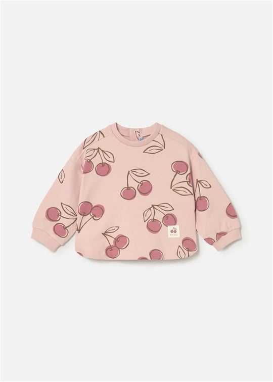 Mayoral Kız Bebek Baskılı Sweatshirt Gül Kurusu 1495