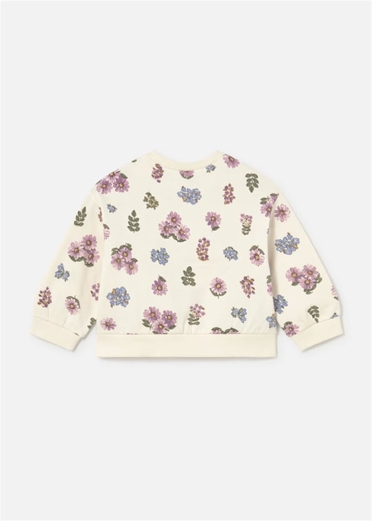 Mayoral Kız Bebek Baskılı Sweatshirt Krem 2433