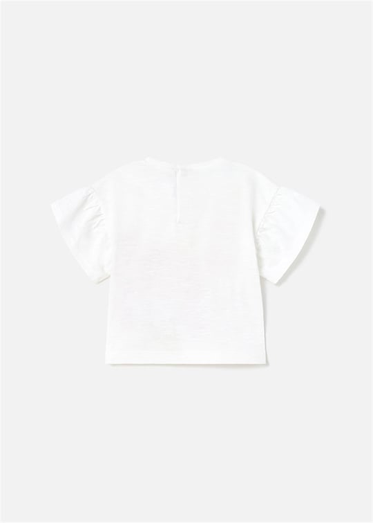Mayoral Kız Bebek Baskılı T-shirt Beyaz 1010